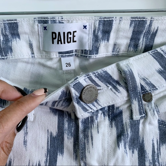PAIGE Woman’s Verdugo Ultra Skinny Alexandria Ikat Print Jeans Size 26 - Picture 4 of 7